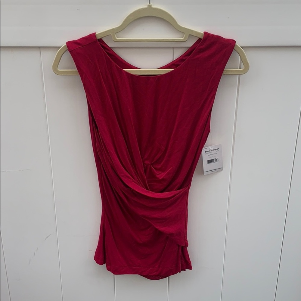 Cranberry/Wine Colored Free People Blouse